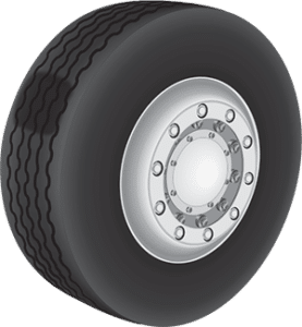 truck tire wear flat spotting illustration