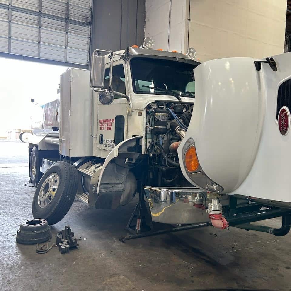 Axle repair on water truck at Betts Portland