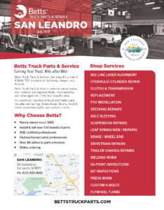 Betts Truck Parts San Leandro Brochure